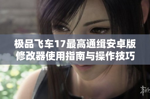 极品飞车17最高通缉安卓版修改器使用指南与操作技巧分享