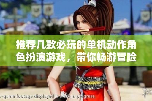 推荐几款必玩的单机动作角色扮演游戏，带你畅游冒险世界