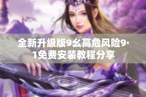 全新升级版9幺高危风险9·1免费安装教程分享