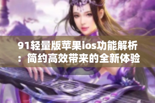 91轻量版苹果ios功能解析：简约高效带来的全新体验
