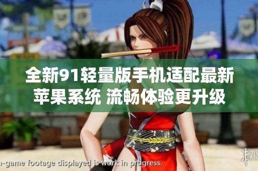 全新91轻量版手机适配最新苹果系统 流畅体验更升级