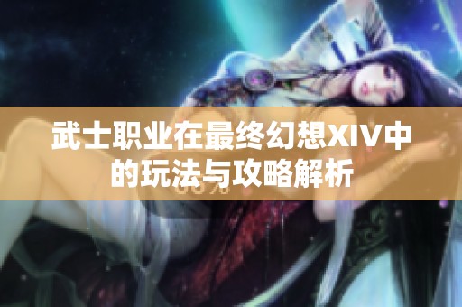 武士职业在最终幻想XIV中的玩法与攻略解析