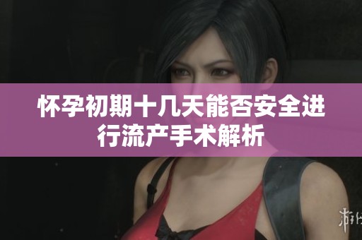 怀孕初期十几天能否安全进行流产手术解析