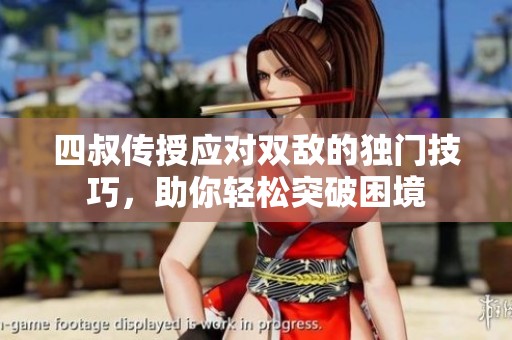 四叔传授应对双敌的独门技巧，助你轻松突破困境