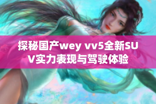探秘国产wey vv5全新SUV实力表现与驾驶体验