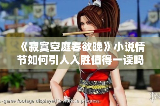 《寂寞空庭春欲晚》小说情节如何引人入胜值得一读吗？