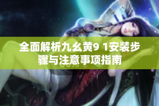 全面解析九幺黄9 1安装步骤与注意事项指南