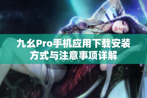 九幺Pro手机应用下载安装方式与注意事项详解