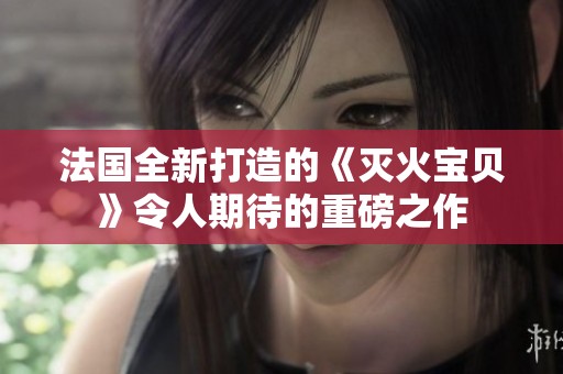 法国全新打造的《灭火宝贝》令人期待的重磅之作