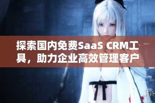 探索国内免费SaaS CRM工具，助力企业高效管理客户关系