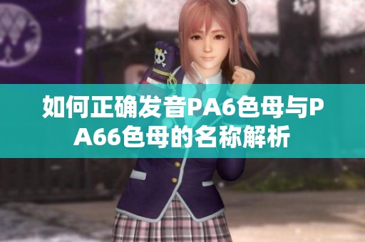 如何正确发音PA6色母与PA66色母的名称解析