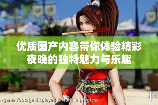优质国产内容带你体验精彩夜晚的独特魅力与乐趣
