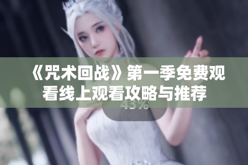 《咒术回战》第一季免费观看线上观看攻略与推荐