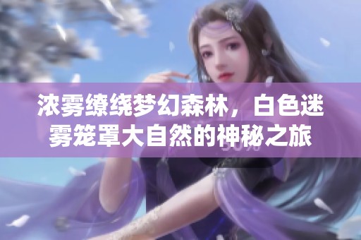 浓雾缭绕梦幻森林，白色迷雾笼罩大自然的神秘之旅