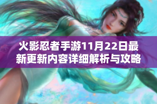 火影忍者手游11月22日最新更新内容详细解析与攻略介绍
