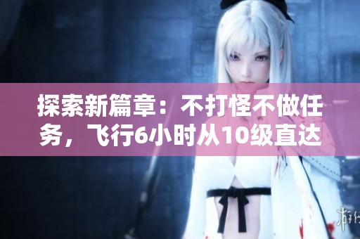 探索新篇章：不打怪不做任务，飞行6小时从10级直达满级！