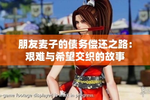 朋友麦子的债务偿还之路：艰难与希望交织的故事