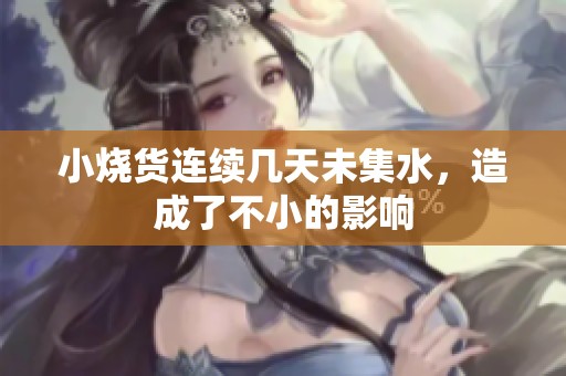 小烧货连续几天未集水，造成了不小的影响