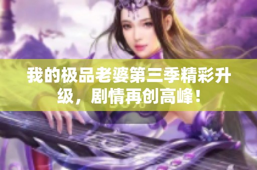 我的极品老婆第三季精彩升级，剧情再创高峰！