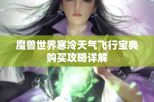 魔兽世界寒冷天气飞行宝典购买攻略详解