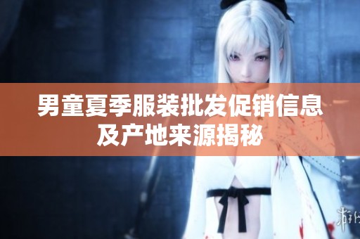 男童夏季服装批发促销信息及产地来源揭秘