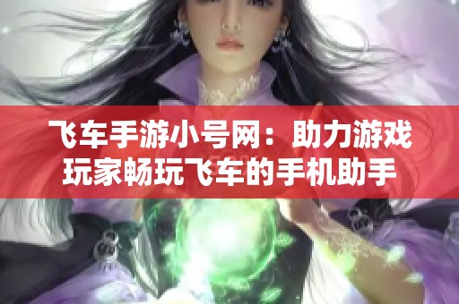 飞车手游小号网：助力游戏玩家畅玩飞车的手机助手